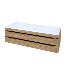 Kolpa MALAYA Schrank mit Doppelwaschbecken OUM 140 NATUR OAK