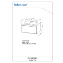 Kolpa PANDORA Schrank mit Waschbecken OUP 75 WH