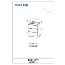 Kolpa HARMONY Schrank mit Waschbecken (stehend auf Füßen) OUHF 70 BO