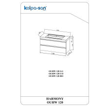Kolpa HARMONY Schrank mit Waschbecken (hängend)  OUHW 120 BO