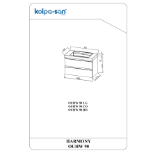 Kolpa HARMONY Schrank mit Waschbecken (hängend)  OUHW 90 LG