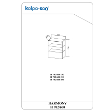 Kolpa HARMONY Schrank mit Tür H 702/600 BO