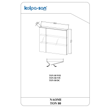Kolpa NAOMI Spiegelschrank TON 80 DC