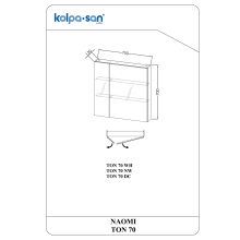 Kolpa NAOMI Spiegelschrank TON 70 NW