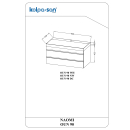 Kolpa NAOMI Schrank mit Waschbecken OUN 90 WH