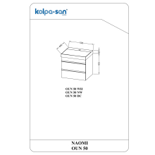 Kolpa NAOMI Schrank mit Waschbecken OUN 50 NW