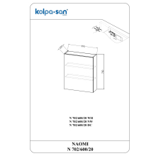 Kolpa NAOMI Schrank mit Tür N 702/600/20 NW