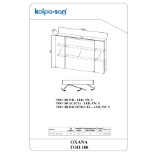 Kolpa OXANA Spiegelschrank mit LED-Leuchte TOO 100 ACACIA LIGHT - LED, SW, S