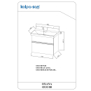 Kolpa OXANA Schrank mit Waschbecken OUO 80 ACACIA LIGHT