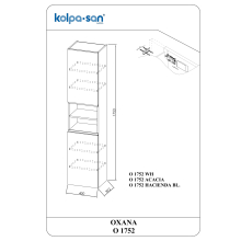 Kolpa OXANA Schrank mit Tür  O 1752 WH
