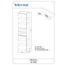 Kolpa OXANA Schrank mit Tür O 1752 ACACIA LIGHT