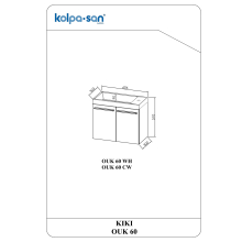 Kolpa KIKI Schrank mit Waschbecken  OUK 60 WH