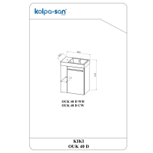 Kolpa KIKI Schrank mit Waschbecken  OUK 40 D WH