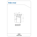 Kolpa KIKI Schrank mit Waschbecken  OUK 40 D WH