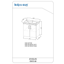 Kolpa EVELIN Schrank mit Waschbecken OUE 65 GRAY/OAK