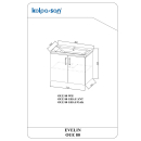 Kolpa EVELIN Schrank mit Waschbecken OUE 80 WH