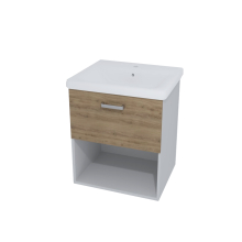 Kolpa EVELIN Schrank mit Waschbecken OUE 55 II GRAY/OAK