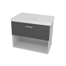 Kolpa EVELIN Schrank mit Waschbecken OUE 80 II GRAY/ANT