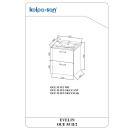 Kolpa EVELIN Schrank mit Waschbecken OUE 55 II/2 GRAY/OAK