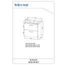 Kolpa EVELIN Schrank mit Waschbecken OUE 65 II/2 GRAY/OAK