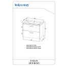Kolpa EVELIN Schrank mit Waschbecken OUE 80 II/2 WH