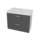 Kolpa EVELIN Schrank mit Waschbecken OUE 80 II/2 GRAY/ANT