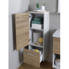 Kolpa EVELIN Schrank mit Tür und Abschlussablage E 1021 GRAY/OAK