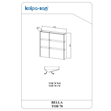 Kolpa BELLA Spiegelschrank  TOB 70 WH