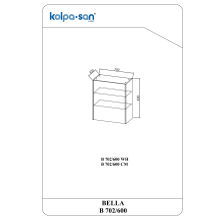 Kolpa BELLA Schrank mit Tür  B 702/600 WH
