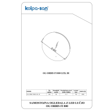 Kolpa SPIEGEL/ZUBEHÖR Runder Spiegel mit LED-Leuchte  OG ORBIS FI800 LED, IR