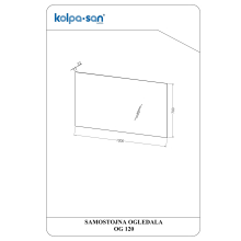 Kolpa SPIEGEL/ZUBEHÖR Rechteckspiegel Größe 120 OG 120