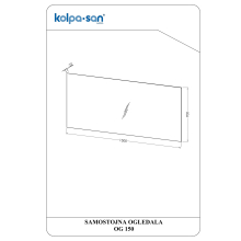 Kolpa SPIEGEL/ZUBEHÖR Rechteckspiegel Größe 150 OG 150