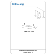 Kolpa SPIEGEL/ZUBEHÖR Ablage für rechteckigen Spiegel mit Konsole  Ablage OG 70 WH