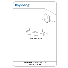 Kolpa SPIEGEL/ZUBEHÖR Ablage für rechteckigen Spiegel mit Konsole  Ablage OG 80 WH