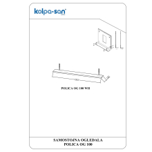 Kolpa SPIEGEL/ZUBEHÖR Ablage für rechteckigen Spiegel mit Konsole  Ablage OG 100 WH