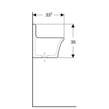 Geberit Publica Ausgussbecken, 450x360x335mm ohne Überlauf, weiß