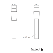 Herzbach LIVING SPA Brauseschlauch Kunststoff 1250mm Edelstahl