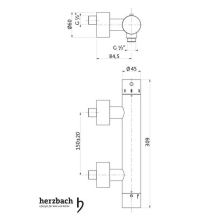 Herzbach DESIGN iX Thermostat Brausebatterie Aufputz