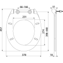 Alcadrain A64SLIM WC-Sitz SLIM SOFTCLOSE, Duroplast