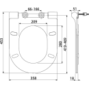 Alcadrain A67SLIM WC-Sitz SLIM SOFTCLOSE, Duroplast