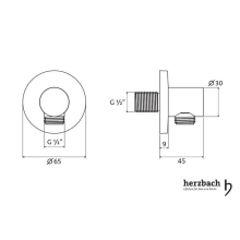 Herzbach LIVING SPA Anschlussbogen rund Chrom