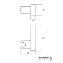 Herzbach LIVING SPA Konuswandhalter eckig neigbar Chrom