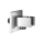 Herzbach LIVING SPA Anschlussbogen mit Konushalter eckig Chrom