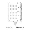 Herzbach LIVING SPA LED Deckeneinbau-Brause 700x380mm...