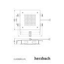 Herzbach LIVING SPA Deckeneinbau-Regenbrause 300x300mm...