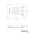 Herzbach LIVING SPA Deckeneinbau-Regenbrause 630x480mm...