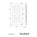 Herzbach LIVING SPA Deckeneinbau-Regenbrause 700x380mm...