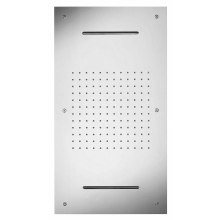 Herzbach LIVING SPA Deckeneinbau-Regenbrause 700x380mm Regen/Doppelschwall poliert