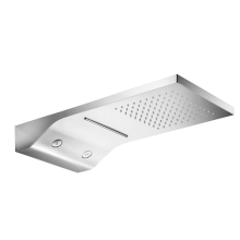 Herzbach LIVING SPA Wand-Regenbrause 587x270mm Regen/Spin/Schwall poliert
