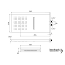 Herzbach LIVING SPA Wand-Regenbrause 592x270mm...
